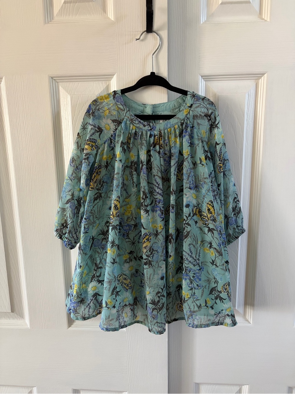 Gorgeous Girls Baby Gap Sheer Overlay Butterfly & Flower Print Dress Size 3 EUC